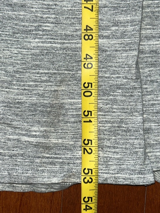 Victoria's Secret Maxi Shirt Dress Sz XS Heathered Gray Double Side Slit Ruched - Picture 8 of 8